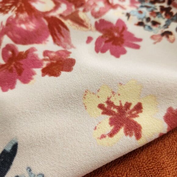 Boomboom Jeans Floral Blazer Size Large 3/4 Sleeves Open Jacket - Picture 8 of 11